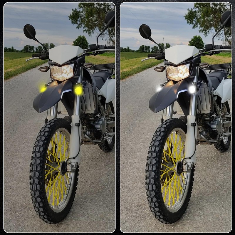 Ygmylandbb Motorcycle Fog Lamp, Headlight, Focusing Bike Sublight, Auxiliary Light,