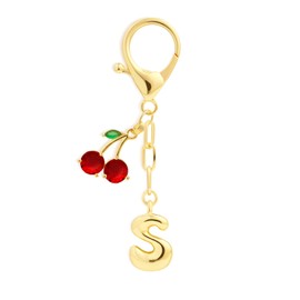 Fohufo Gold Key Chains Women Cute - Purse Charms, Bag Charms for Handbags Initial Cute Keychain for Women Purse Charm for Handbags Gifts for Woman, Letter S