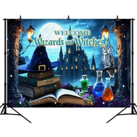 Wizard Party Backdrop Witches Halloween Photography Background 7x5ft