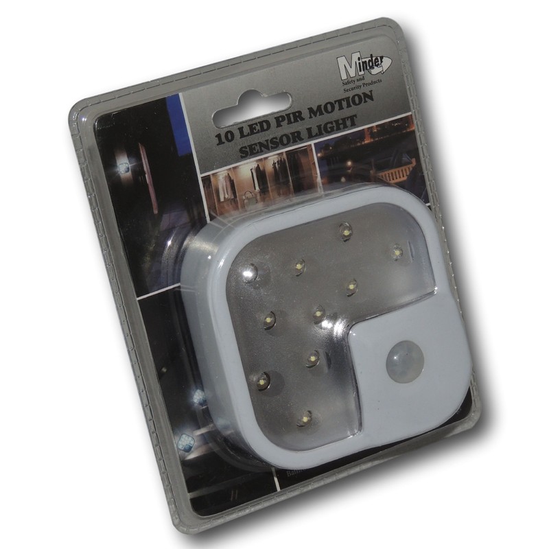 EPOSGEAR Minder 10 LED Stick-On Motion Activated PIR Cordless Sensor