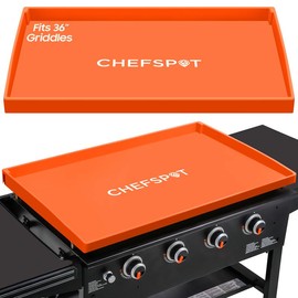 CHEFSPOT Griddle Mat Cover for Blackstone Griddles - Silicone Grill Cover Protector (Orange) - Size: 36 inch