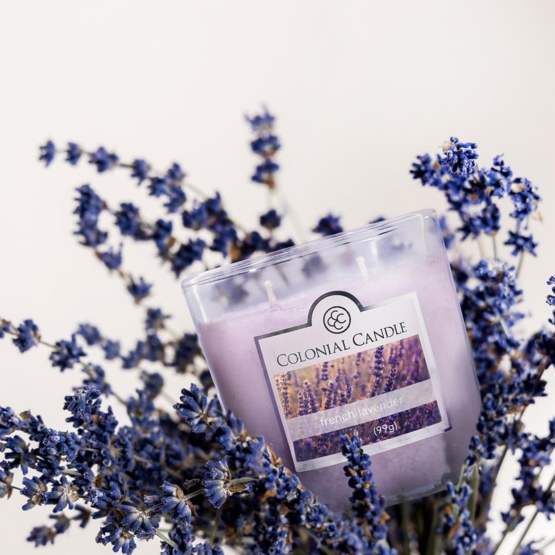 Colonial Candle French Lavender Scented Jar Candle, 2 Wick, 3.5