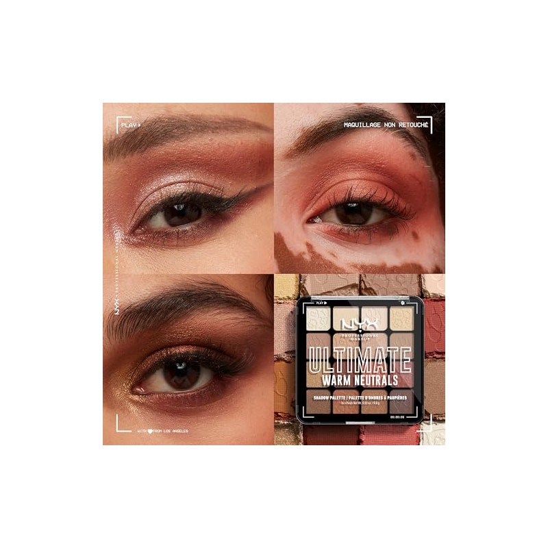 Nyx Professional Makeup, Paleta De Sombras, Ultimate Shadow Palette, Tono
