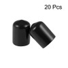 sourcing map 20pcs Rubber End Caps 14mm ID Vinyl Round