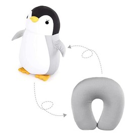 Travel Pillows for Kids, 2 in 1 Neck Pillow Cute Penguin U Shape Neck Pillow Neck Support Pillow Travel Pillow Neck Support for Camping Hiking Car Aeroplane