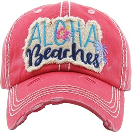 Aloha Beaches Women's Vintage Baseball Hat, Pink