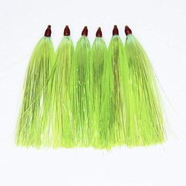 AGOOL Fishing Bucktail Teaser -12pcs/18pcs Fishing Mylar Flash Teaser Tail Bucktail Slide Teaser 3 Colors for Fluke Rig Saltwater Fishing Teasers Plugs