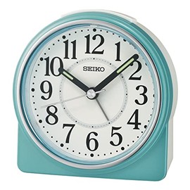 Seiko UK Limited - EU Alarm Clock, Turquoise & White, Rund