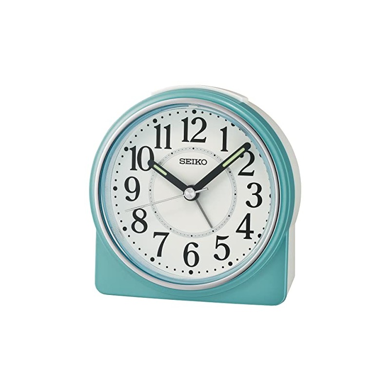 Seiko UK Limited - EU Alarm Clock, Turquoise & White,