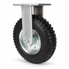 10-Inch Pneumatic Swivel Caster Wheel, Inflatable Rubber Tire with Metal