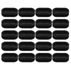 SHANOER 20pcs Wire Grommets Rubber Bushing Cable Protector Wire Protection Oval Synthetic Rubber Groove 27mmx13mmx3.5mm for Black Electrical Cabinet, Box, Socket, Wire