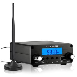 CUIAMAO FM Transmitter for Church Drive-in Movie Long Range Stereo Transmitter for Parking Lot, Lights Show Fireworks Display,School, Supermarket Events