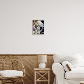 Stupell Industries Grey Dahlia Petals Framed Giclee Art by Judy Stalus