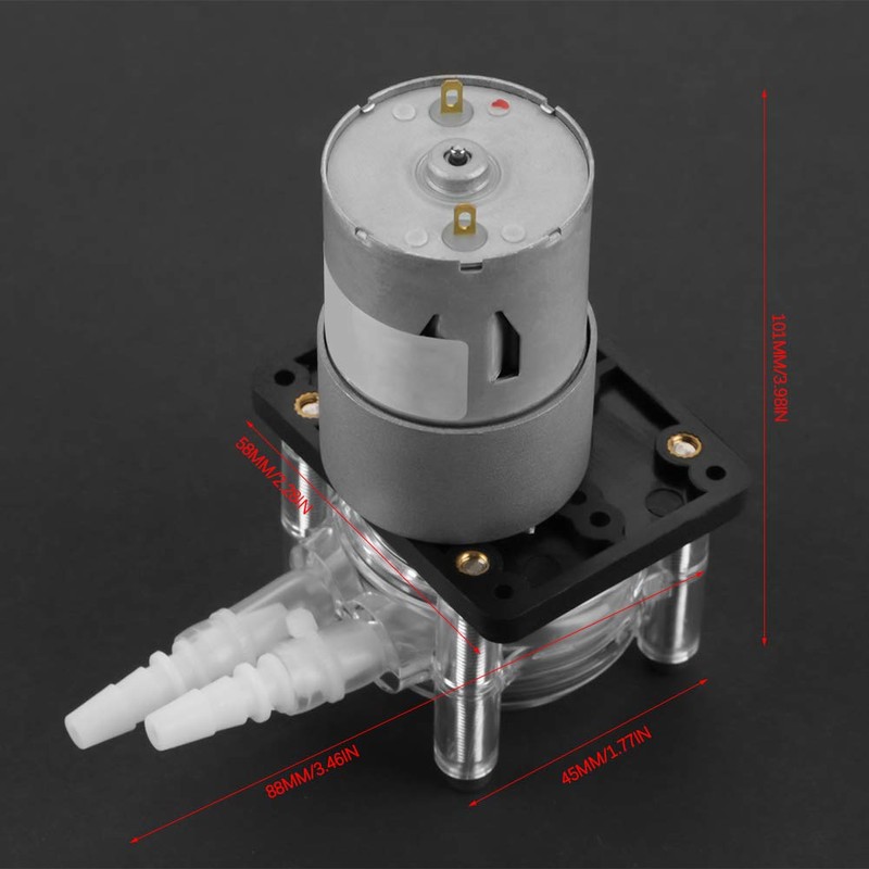 Walfront DC 12V High Peristaltic Pump, Modern Style, Plastic Material,