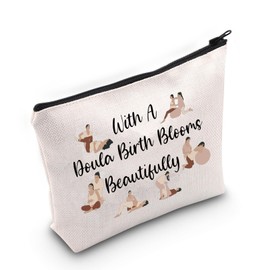 PYOUL Doula Appreciation Thank You Gift with A Doula Birth Blooms Beautifully Makeup Bag (Blooms Beautifully Bag)