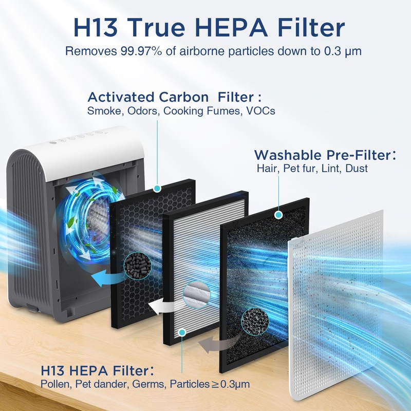 DBFIT AP-M1419 Genuine HEPA Washable Filter Replacement for AP-M1419 Air