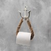 ROXLLGJC Nautical Rope Toilet Paper Holder Coastal Towel Holder with