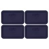 Pyrex 7214-PC 4.8 Cup Dark Blue Rectangle Plastic Food Storage