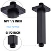 HOMYEP 8 Inch Square Shower Arm with Flange, Straight Extension
