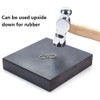 Steel Bench Block Flat Anvil Jewelers Tool with Rubber Block,Jewelers