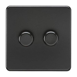 2G 2-way 10-200W (5-150W LED) Intelligent dimmer - Matt Black