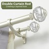 Double Curtain Rods 36 to 72 Inches(3-6 Feet) with Solid