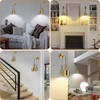 Gold Battery Operated Wall Sconce, Wireless Wall Lights Set of