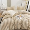 ECOCOTT Duvet Cover Set, 100% Washed Cotton Linen-Like Textured Soft