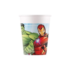 Procos 10232042 Mighty Avengers Paper Cups 200 ml, Colourful, 1 Count (Pack of 1)