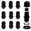 Pack of 10 M20 x 1.5 (Plastic/Black) Cable Gland /