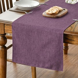 Artoid Mode Purple Table Runner, Seasonal Fall Winter Machine Washable Kitchen Dining Table Decoration for Home Party Decor 40x140 cm