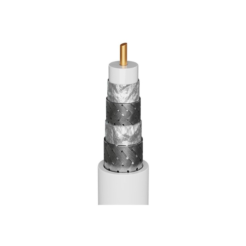 Goobay Antenna Cable (135 dB) (M/F) w/Adapter 2M - White