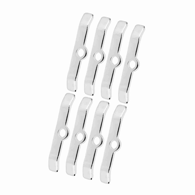 8pcs Chrome Valve Cover Hold-Down Tabs Spreader Bars Fit for