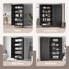 Yizosh Metal Pantry Cabinet, 75" Kitchen Pantry with 2 Door