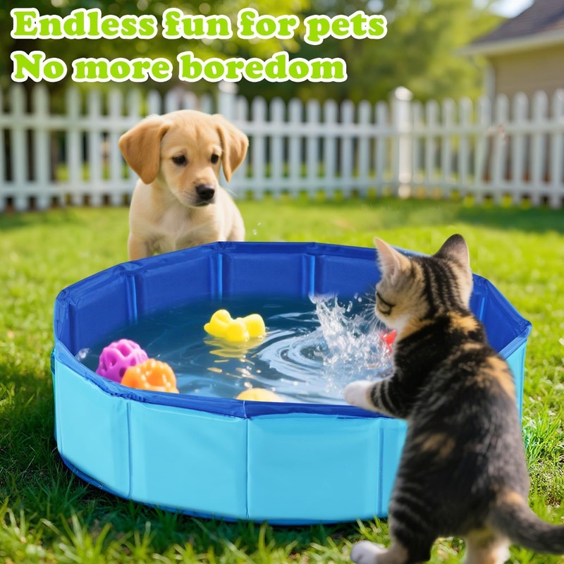 Cat Pool, Foldable Dog Pool, Small, 30 x 10 cm,