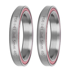 41.8 mm Bicycle Headset Bearings, 2 Pieces Double Sealed Ball Bearings with 45° Angular Contact Ball Bearings for Mountain Bike Road Bike
