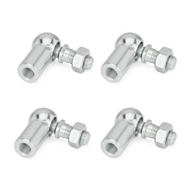 Ganter Normelemente 71802-8-M5-CS 4 pieces, angle joint DIN 71802, silver, connection thread d2: M5