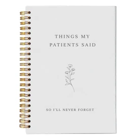 bitCNY Nurse Botanical Spiral Notebook, Nurse Appreciation Gifts Notebook Journal for Women, Nursing Gifts for Women, Things My Patients Said Medical Nursing Journal, 5.5x8.3 Inch