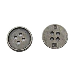 Carytalee 50PC Metal Buttons 4 Hole Antique Bronze Round Vintage Sewing Buttons 10mm