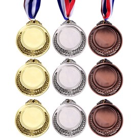 SKY Gold Medal, Silver Medal, Bronze Medal, Sports, Award Ceremony, Festival, Sports Festival, Trophy, Silver and Gold Medal, Gold and Silver Prize, Copper Set of 9