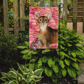 Caroline's Treasures CK3042GF Abyssinian Cat Love Garden Flag, Red Mailbox Flag Decorative Yard Flag Banner Outside Patio Artwork Yard Flower Beds, Garden Size, Multicolor