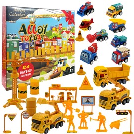 Advent Calendar 2024 Toy Vehicle Toy Construction Vehicle Set Engineering Car Present Christmas Holiday Countdown Playset Adventure Countdown Gift Ideas Ornaments Figurine Decoration Christmas Present
