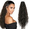VARKAGE Lange Gewellt Ponytail Extension, Extensions Zopf mit Klammer, Hair