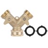 Garden Hose Splitter 2Way AllBrass Heavy Duty Simple Operation Outlet