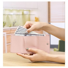 2024 New Genuine Leather RFID Blocking Card Holder Organizer Pocket Mini Wallet, Unisex Anti-Credit Card Fraud Folding Mini Wallet (J)