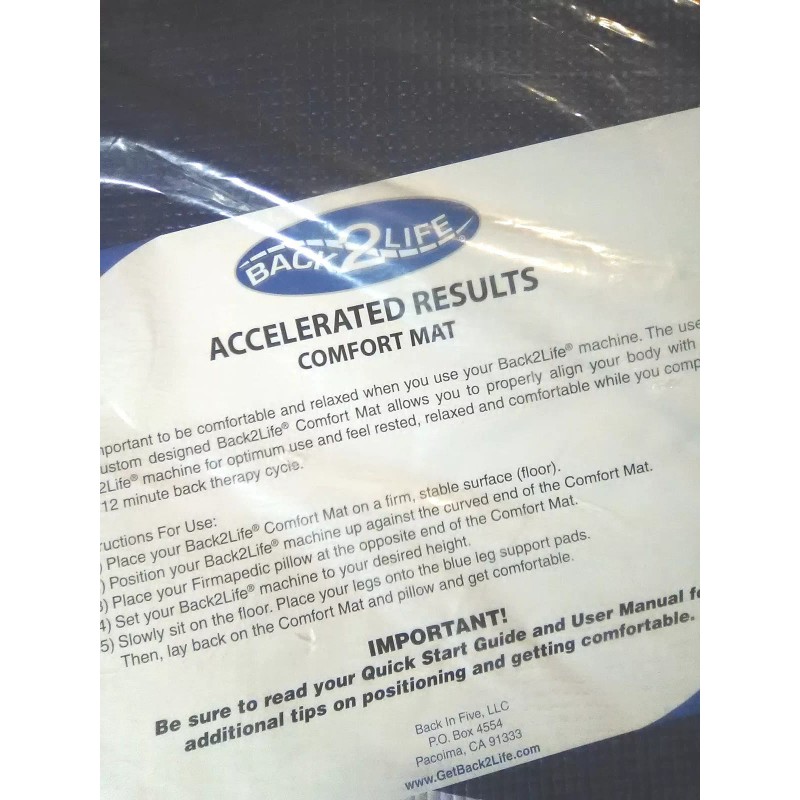 Back2Life Therapy Blue Comfort Pad, Massager Mat Cushion New back