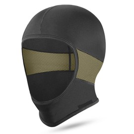 SPYMINNPOO Cycling Balaclava, Summer Cooling Neck Gaiter for Men Women Ice Silk Helmet Liner Sun Hood for Outdoor Cycling Motorcycle Riding (Dark Green)