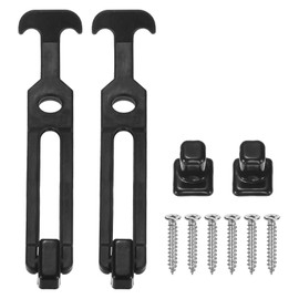 M METERXITY 2-Pack T-Handle Rubber Flexible Draw Latches,7.9" Flexible Draw Latches Flexible T-Handle Hasp Rubber with Screws for Toolbox/Golf Cart/Vehicle Engine/Cooler/Hood [Black]