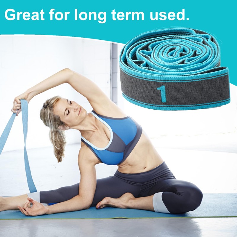 Stretching Strap with Loops,1pcs Exercise Strap,Yoga Stretch Assist Strap with