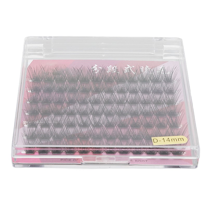 84 Clusters 14mm False Eyelashes D Curly Dense Hair DIY